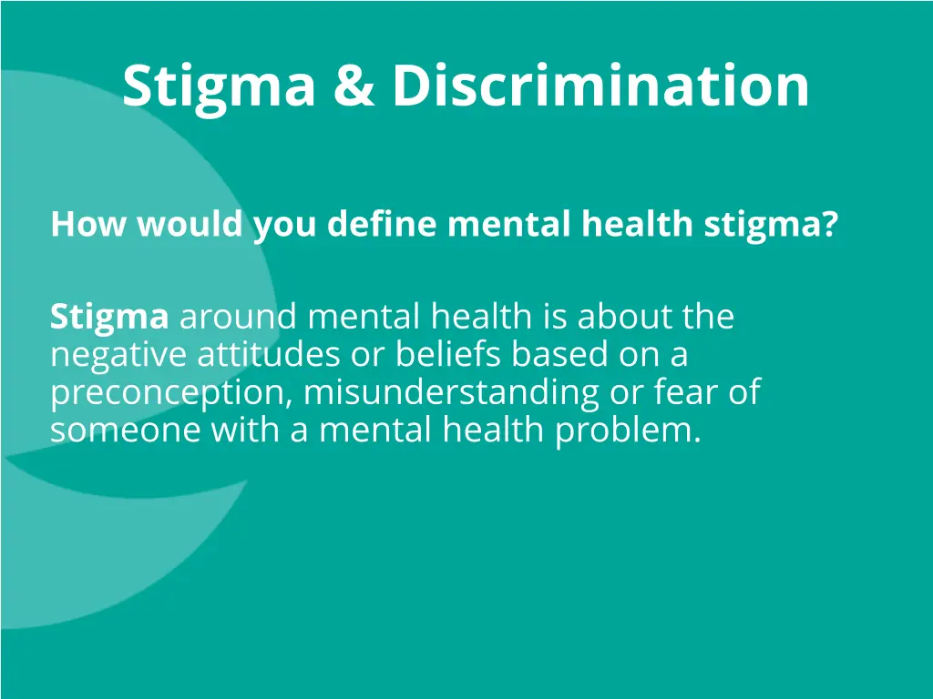 stigma discrimination