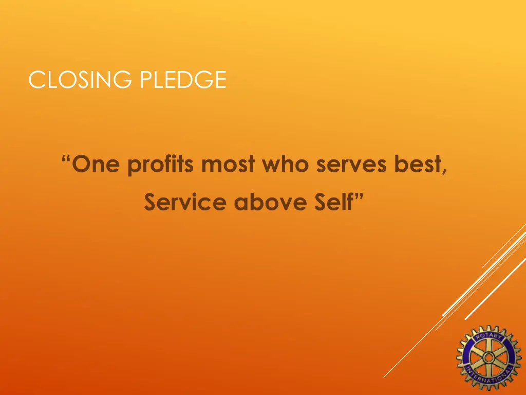 closing pledge