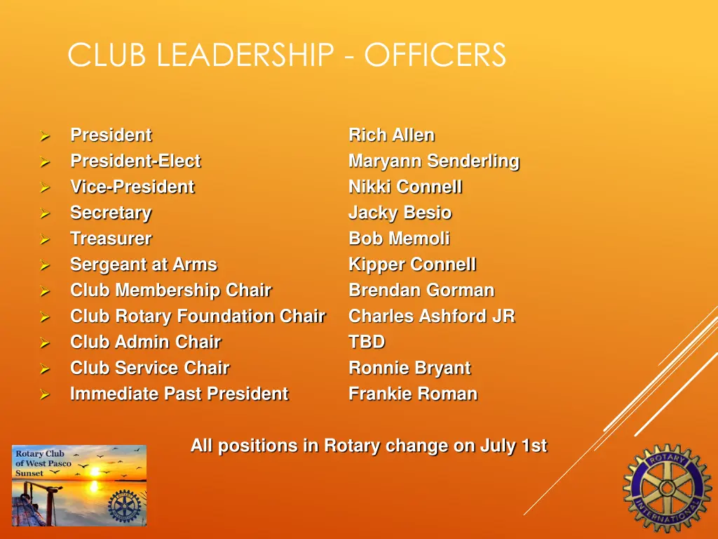 club leadership officers