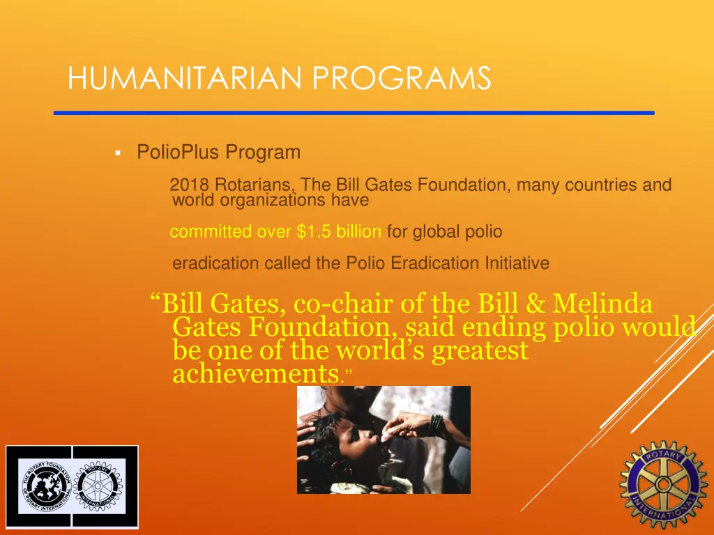 humanitarian programs