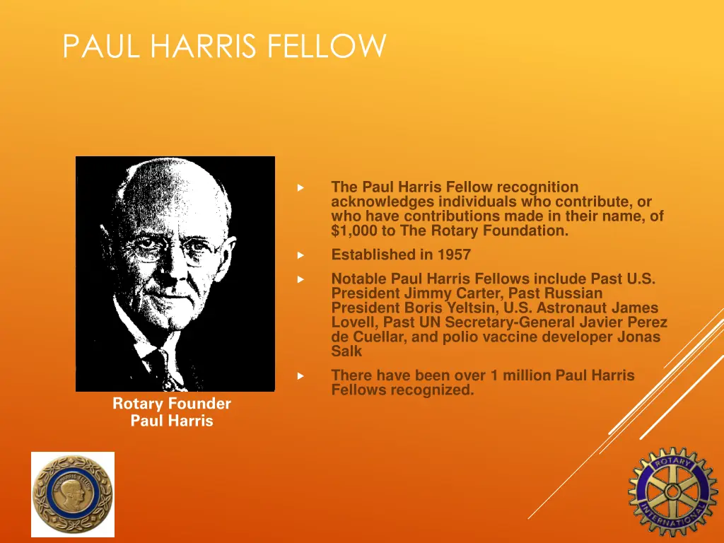 paul harris fellow