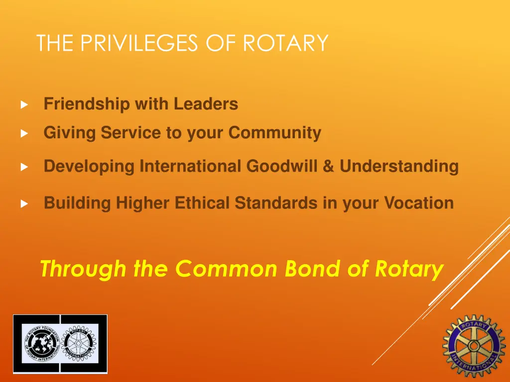 the privileges of rotary