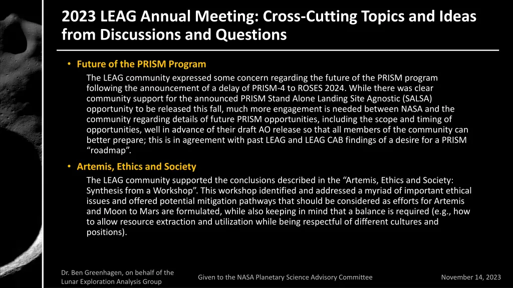 2023 leag annual meeting cross cutting topics 3