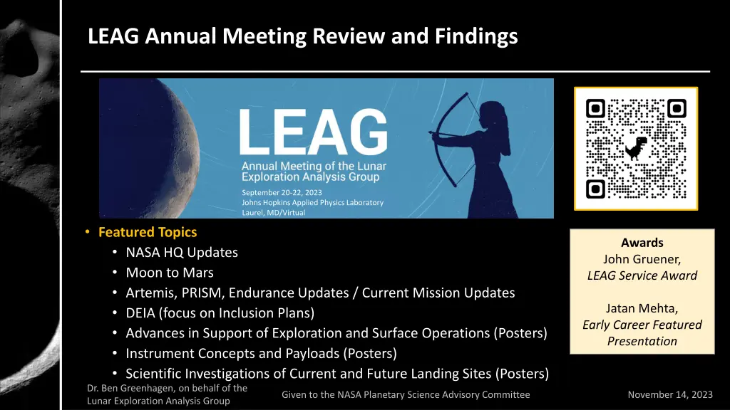leag annual meeting review and findings
