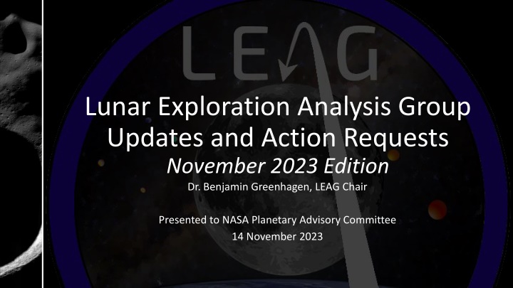 lunar exploration analysis group updates