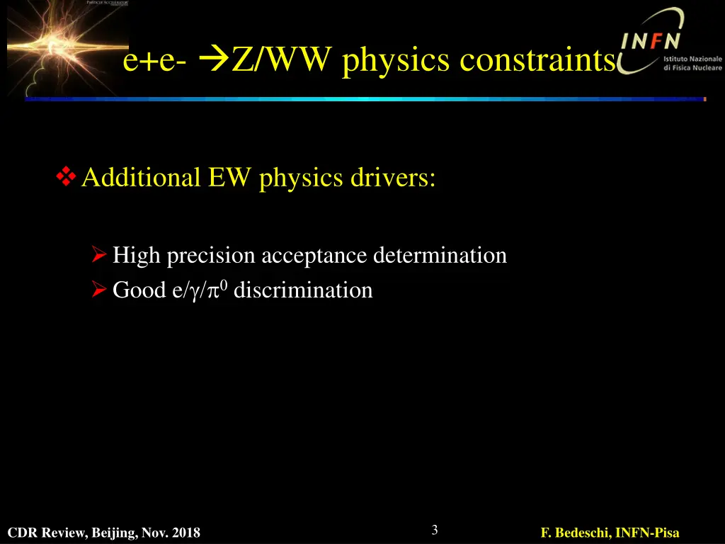 e e z ww physics constraints