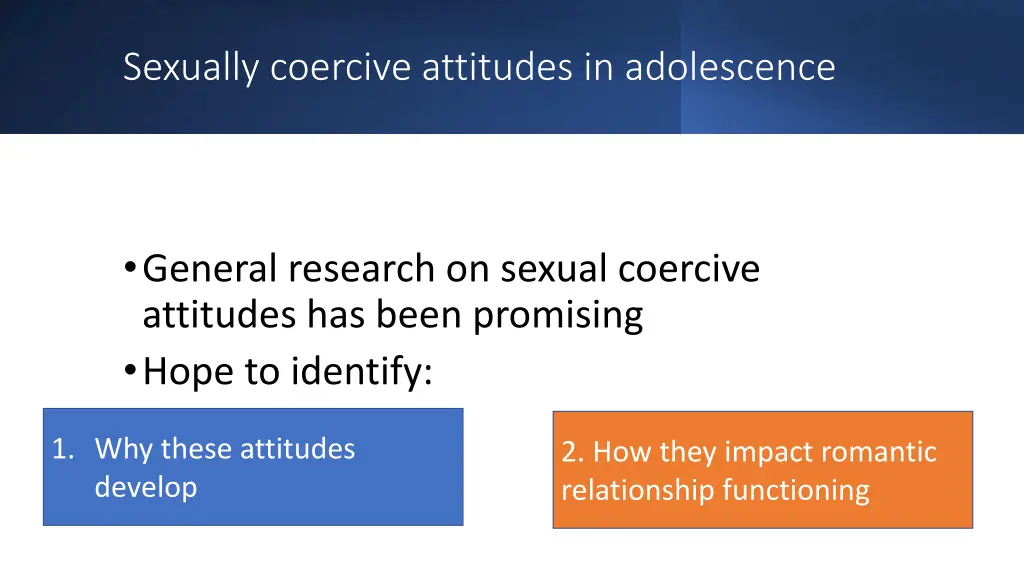 sexually coercive attitudes in adolescence