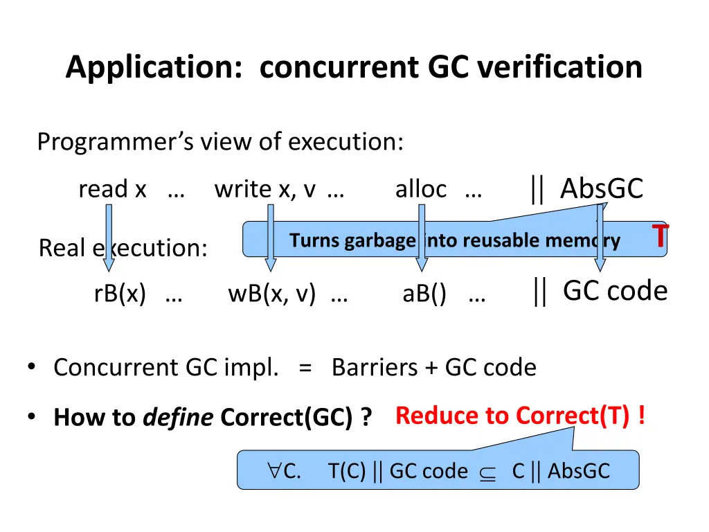 application concurrent gc verification