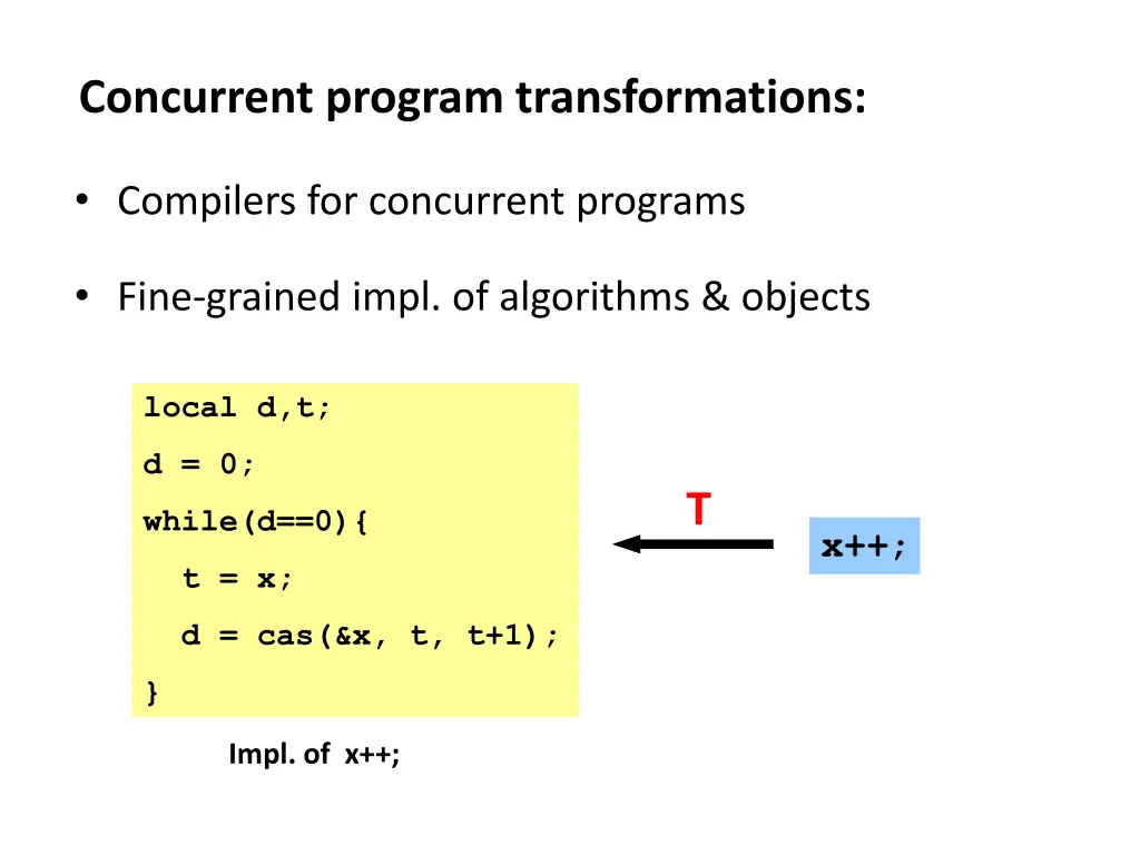 concurrent program transformations 1