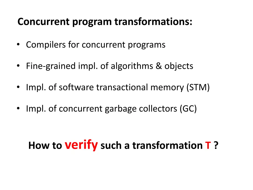 concurrent program transformations 3