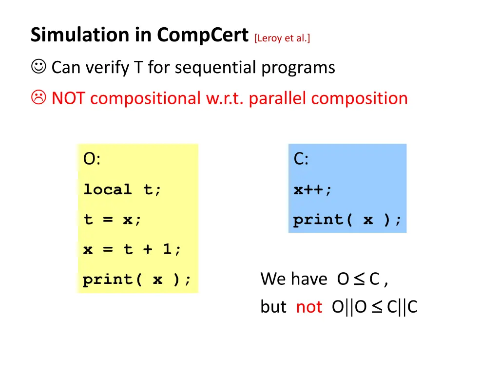 simulation in compcert leroy et al can verify