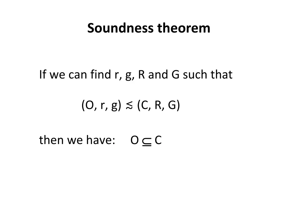 soundness theorem