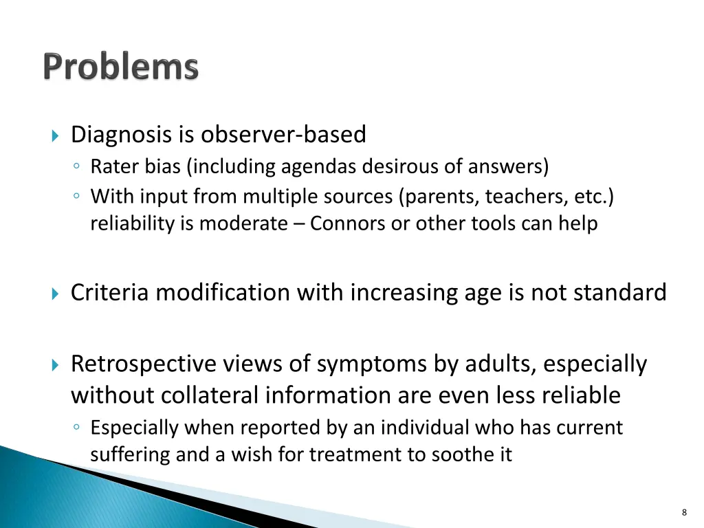 diagnosis is observer based rater bias including