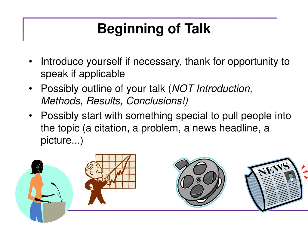 beginning of talk