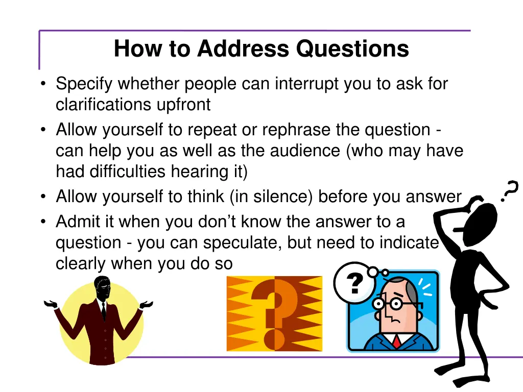 how to address questions