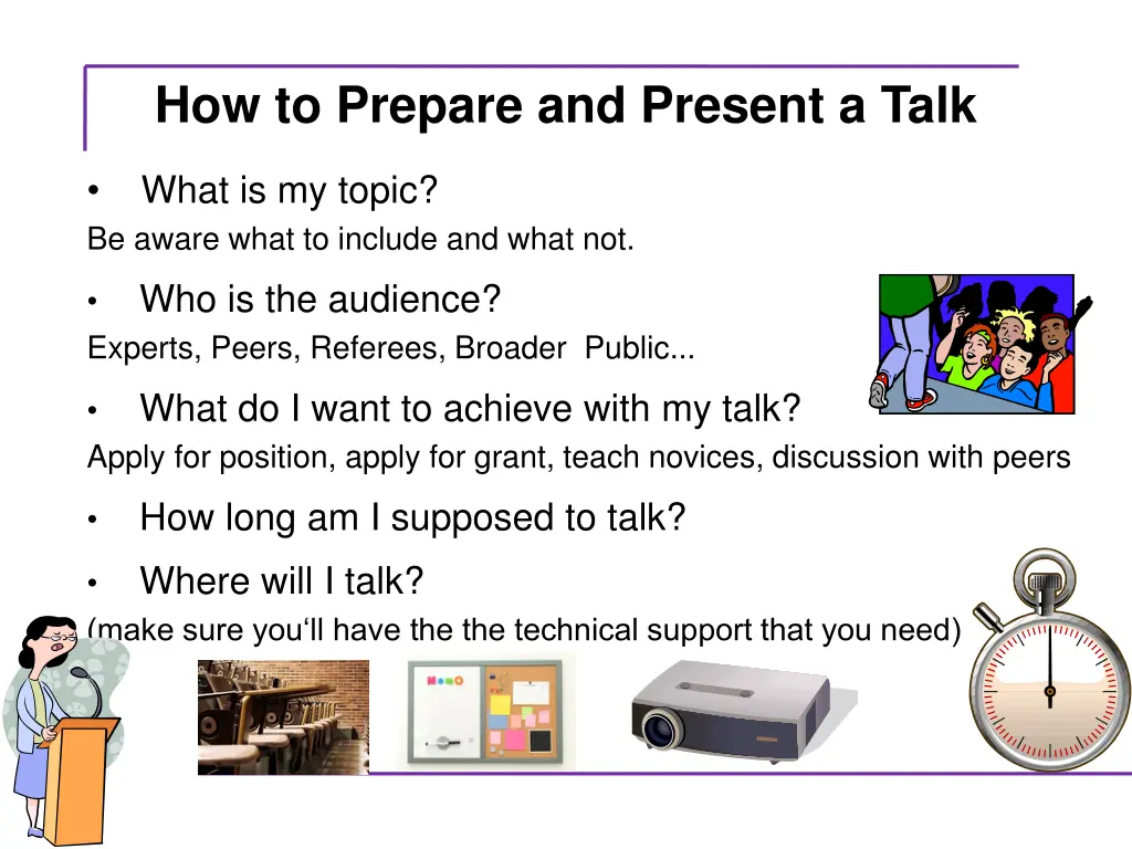 how to prepare and present a talk