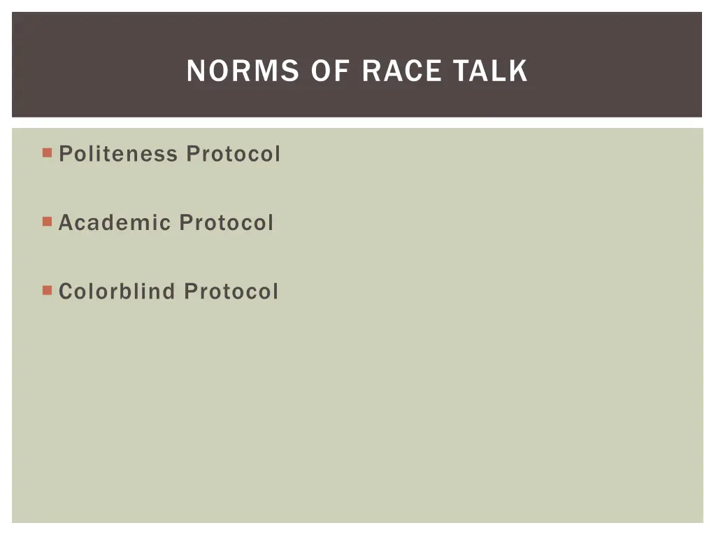 norms of race talk