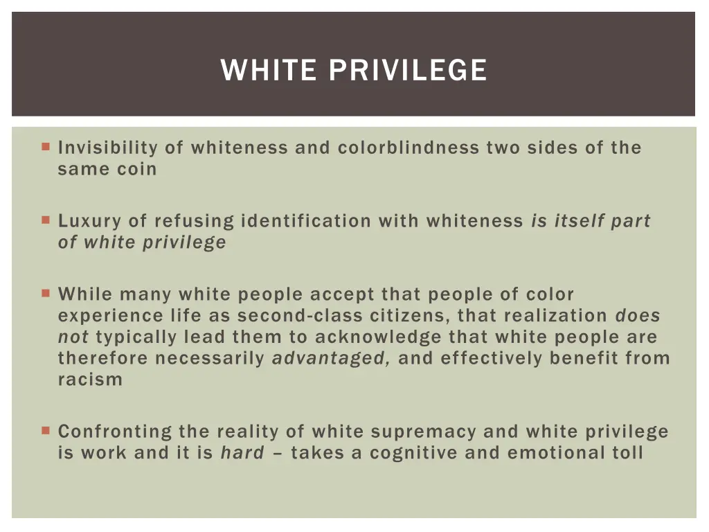 white privilege