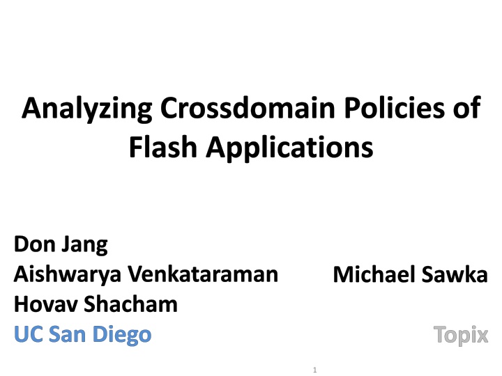 analyzing crossdomain policies of flash