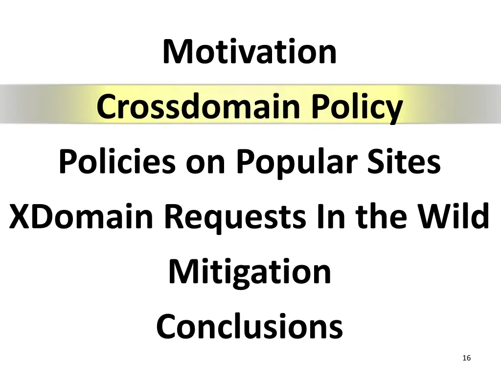 motivation crossdomain policy policies on popular