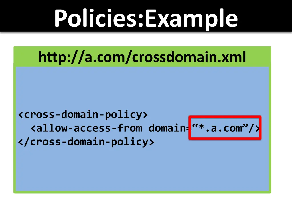 policies example 1