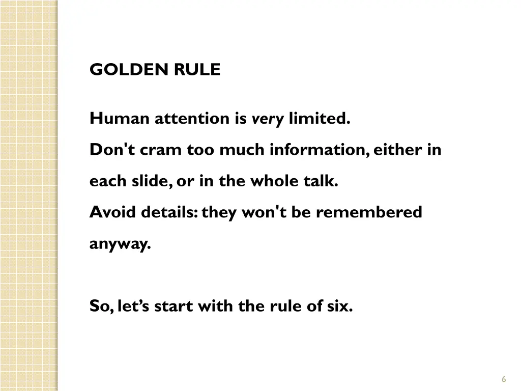 golden rule