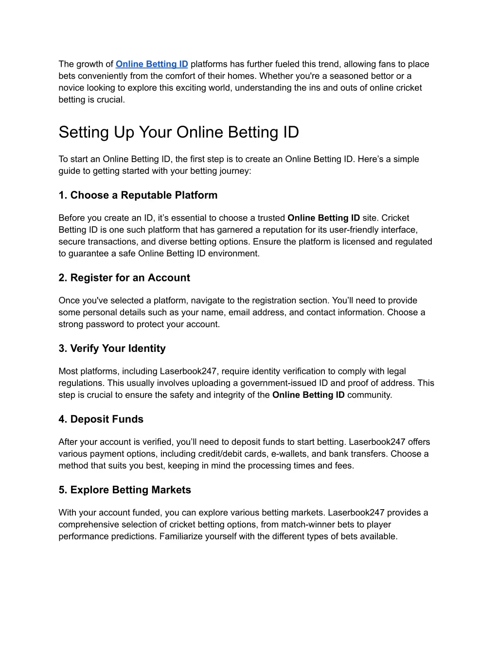 the growth of online betting id platforms