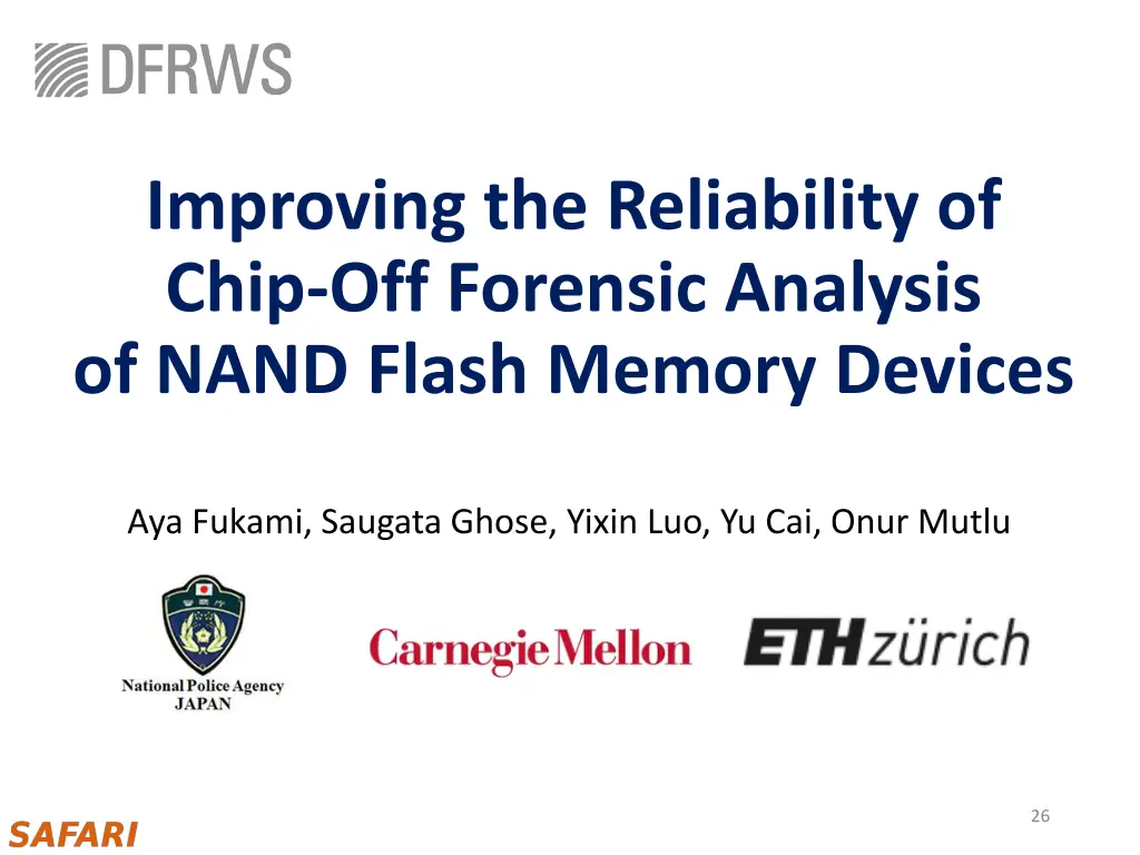 improving the reliability of chip off forensic 1