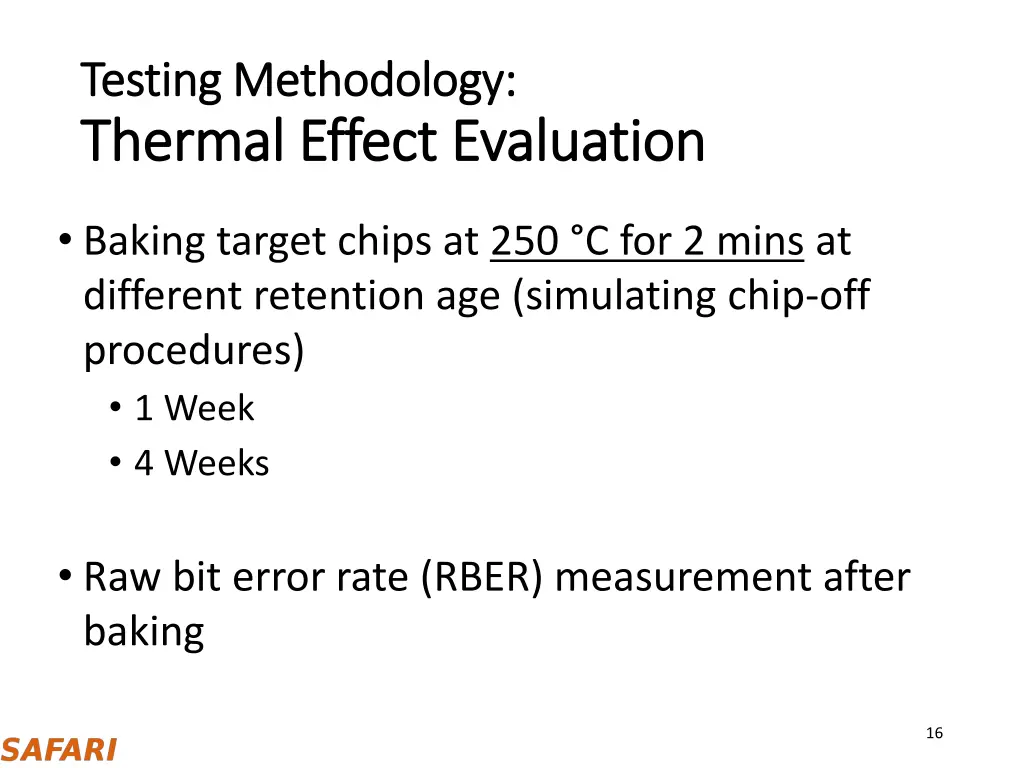 testing methodology testing methodology thermal