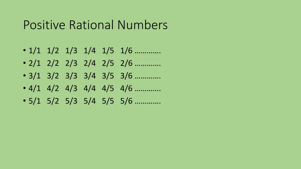 positive rational numbers