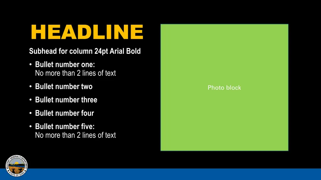 headline subhead for column 24pt arial bold 1