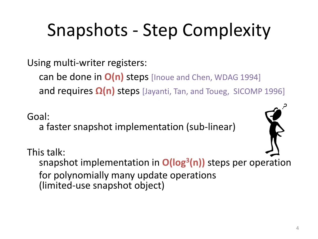 snapshots step complexity