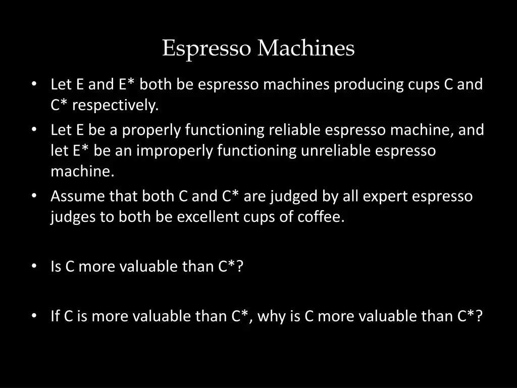 espresso machines