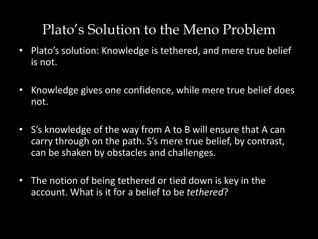 plato s solution to the meno problem