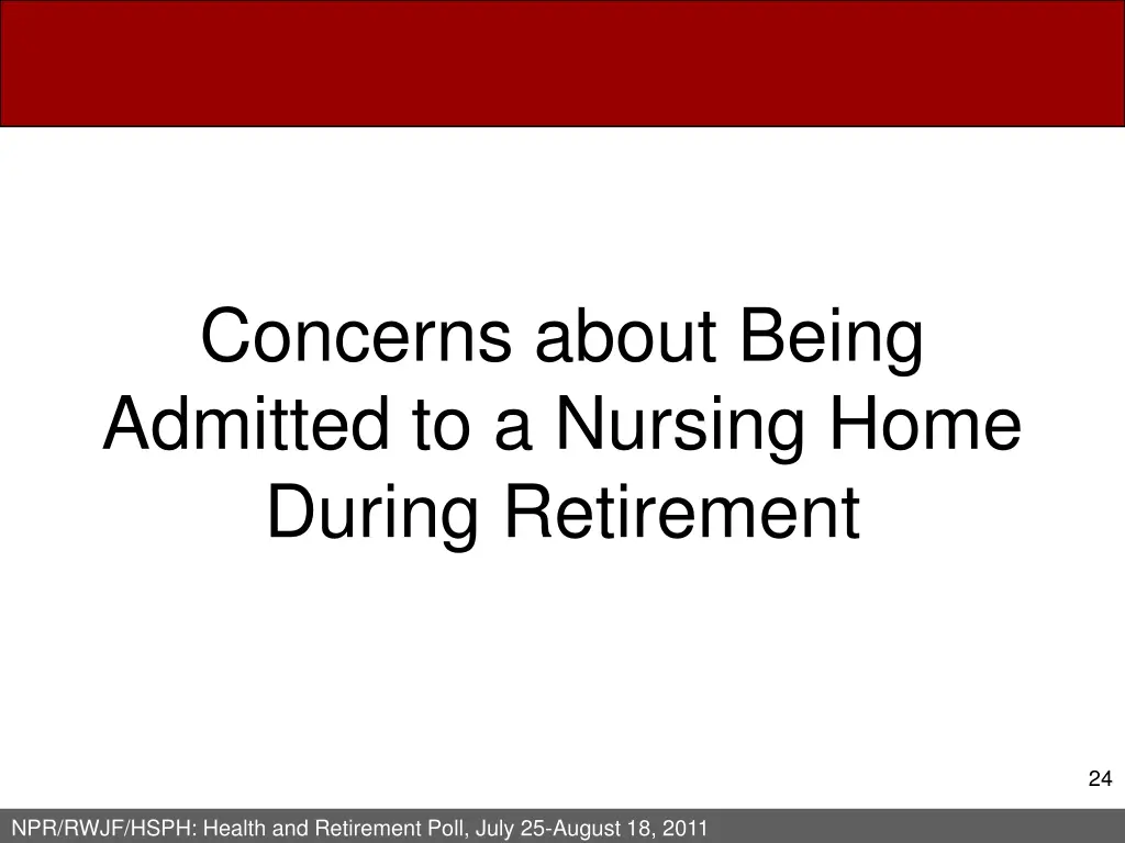 concerns about being admitted to a nursing home