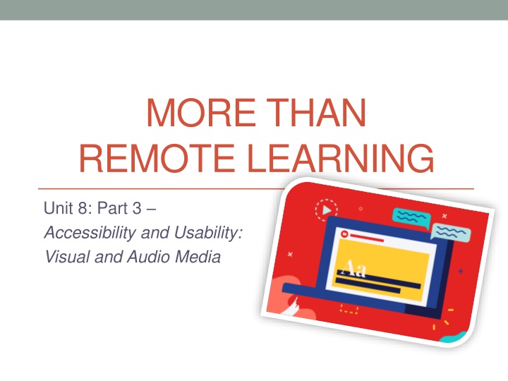 more than remote learning