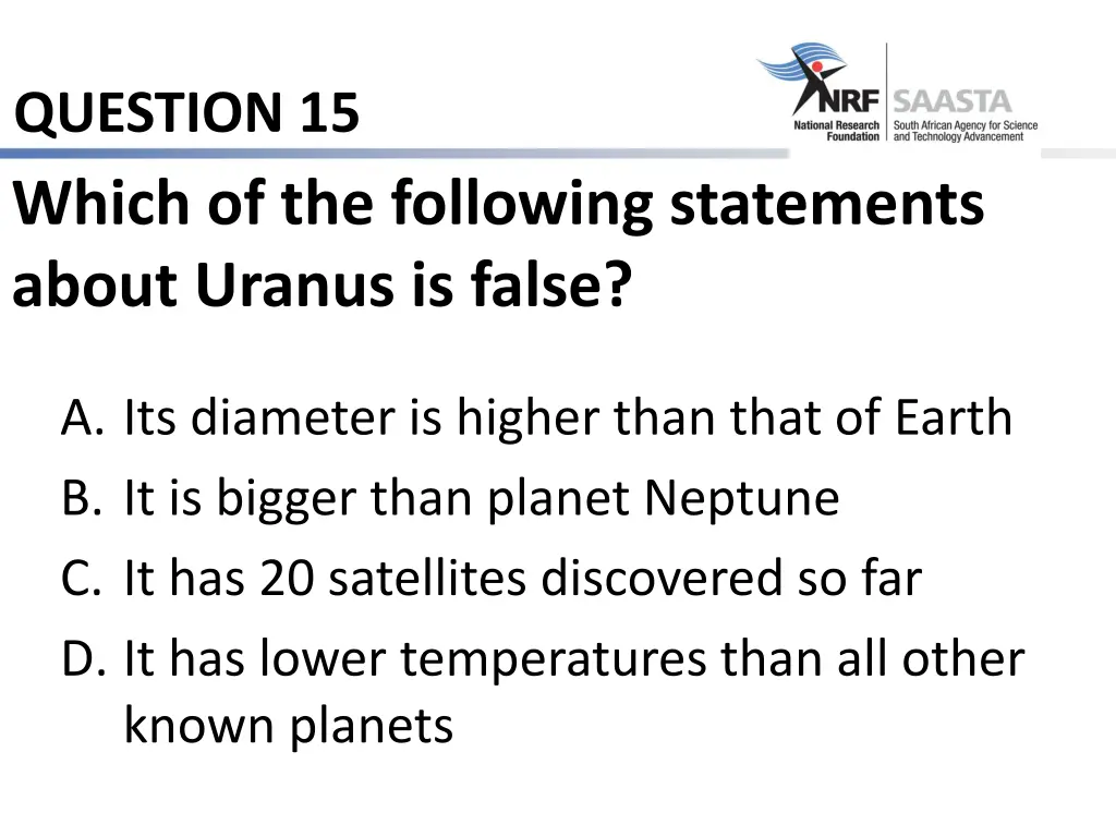 question 15 which of the following statements