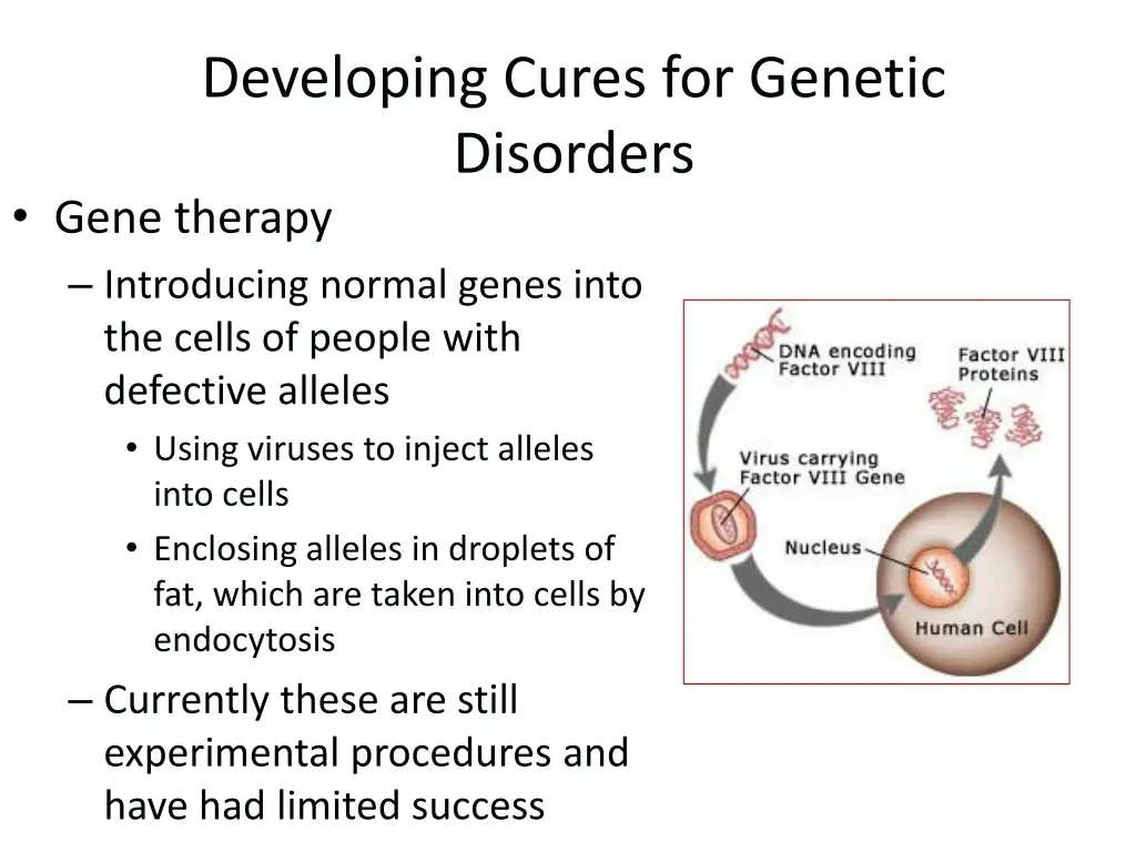 developing cures for genetic disorders gene