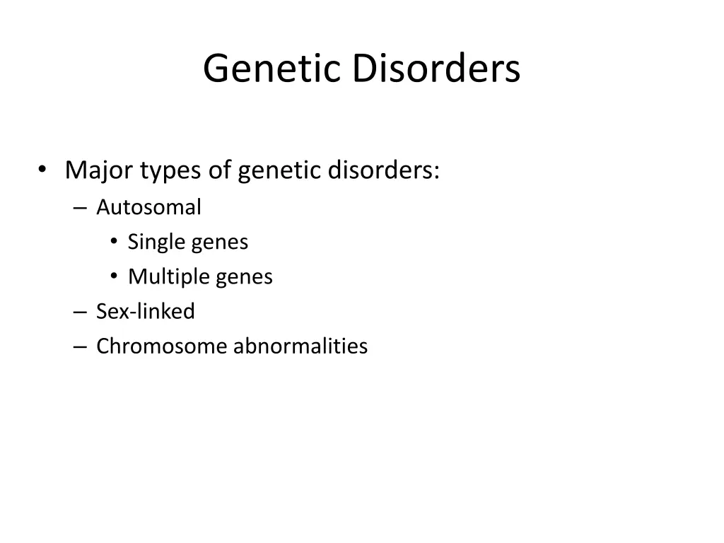 genetic disorders