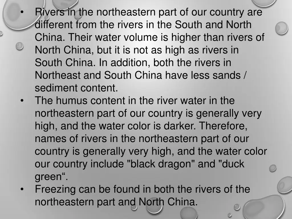 rivers in the northeastern part of our country