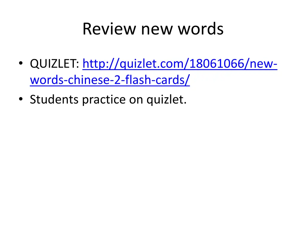 review new words