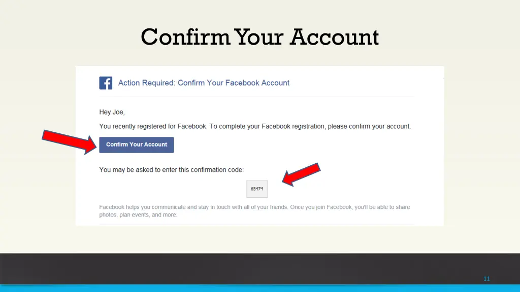 confirm your account