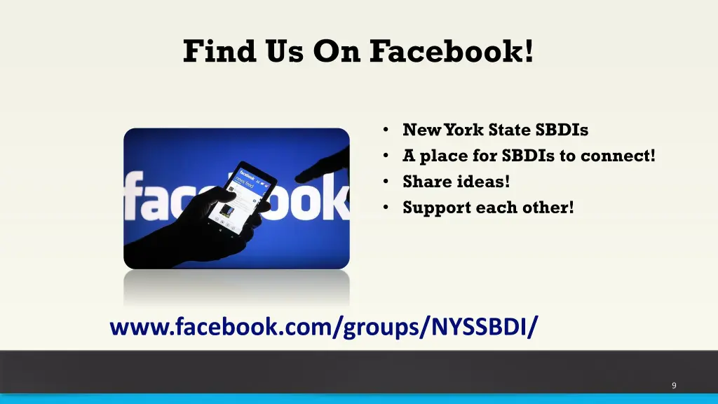 find us on facebook