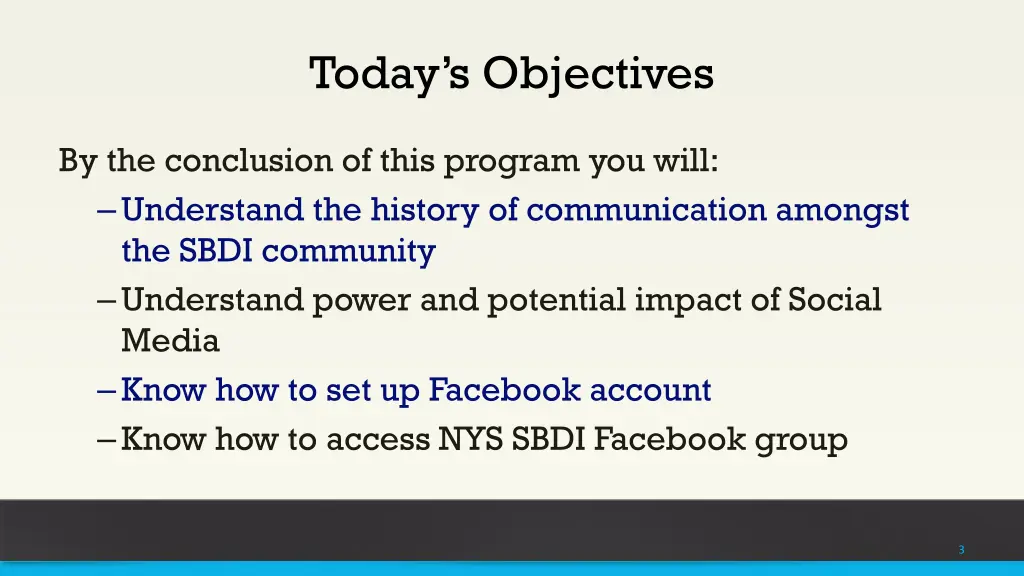 today s objectives