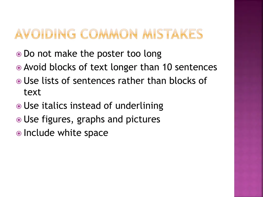 avoiding common mistakes