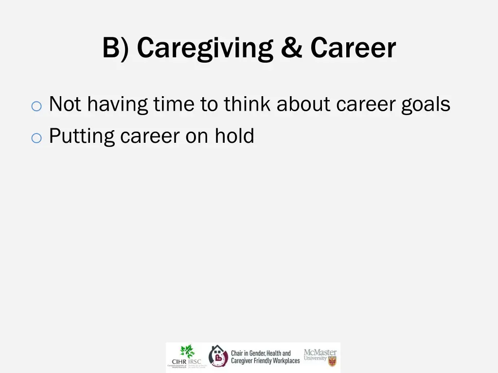 b caregiving career