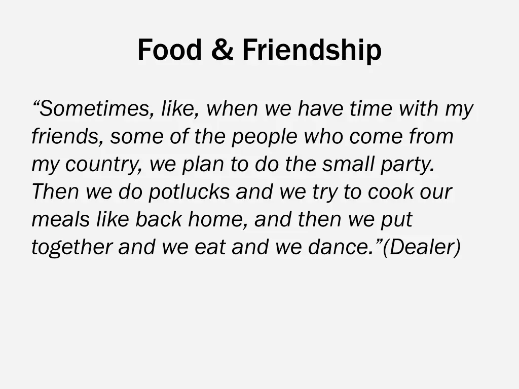 food friendship