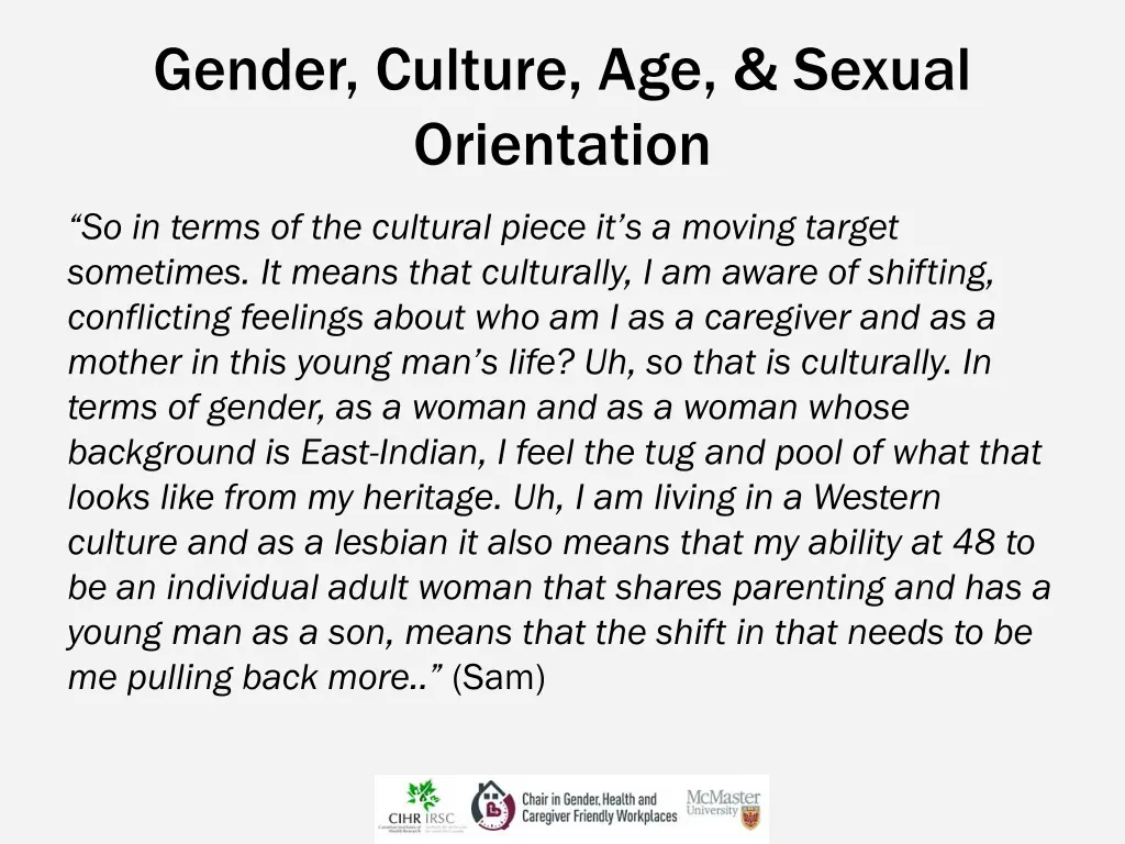 gender culture age sexual orientation