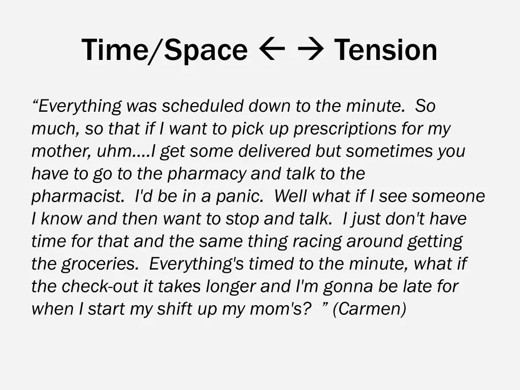 time space tension