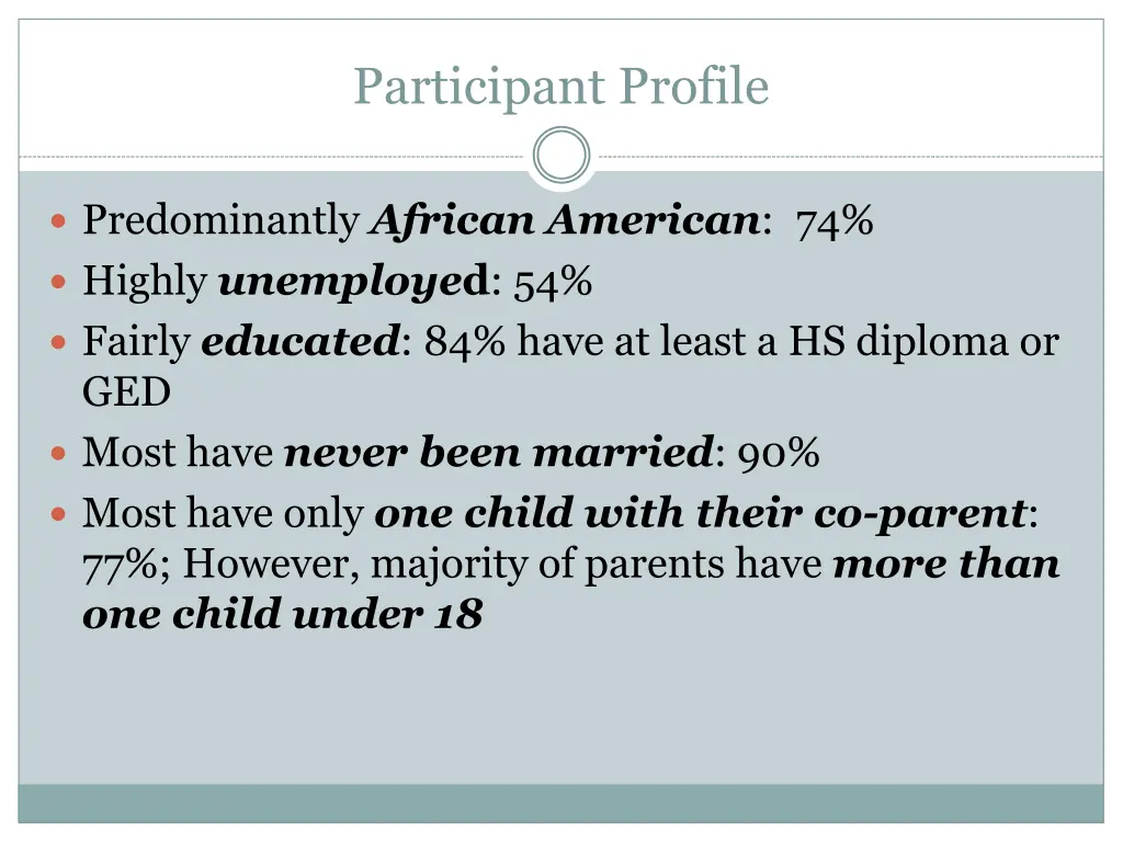 participant profile